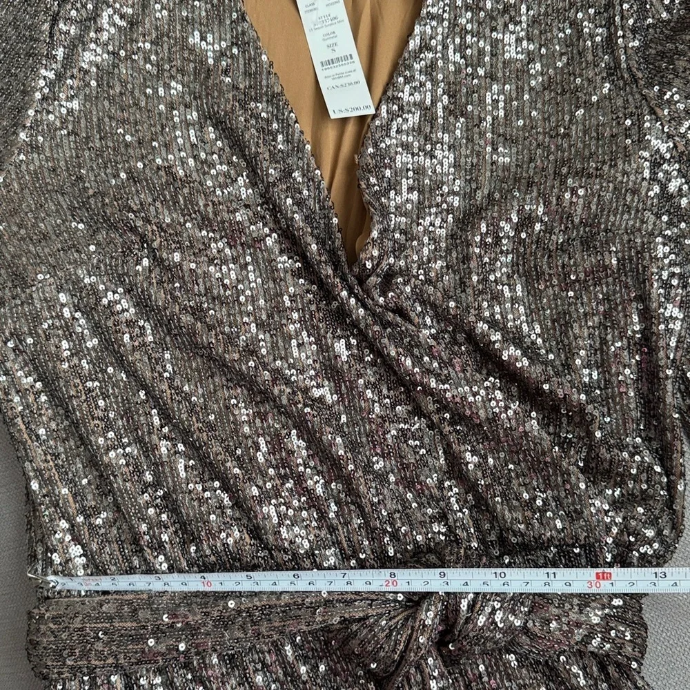 White House Black Market Sequin Long Sleeve Dress Size S - Picture 8 of 8